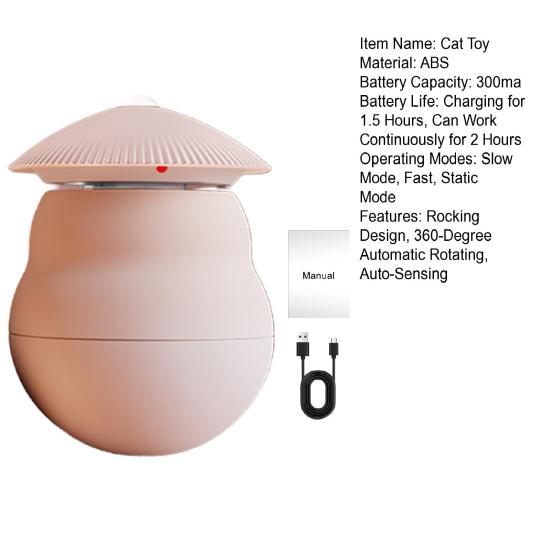 Автоматическая вращающаяся дразнилка для кошек, игрушка для погони за красным лучом, интерактивная качающаяся игрушка для кошек с автоматическим сенсором
