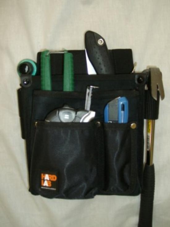 Kozuchi Hard Lab Externally Stitched Nail Extra (HARD LAB) Bag, Large, Black, HL-301B