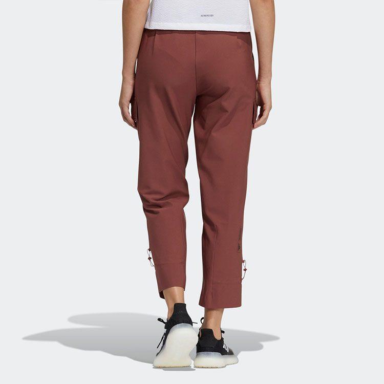adidas Спортивные брюки женские красно-коричневые средние GP0665