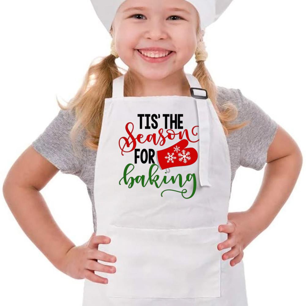 Это сезон выпечки печенья. Фартук Санта-Клауса. Рождественская подготовка. Детский фартук для выпечки. Рождественский праздничный подарок. Рождественский фартук для команды по выпечке.