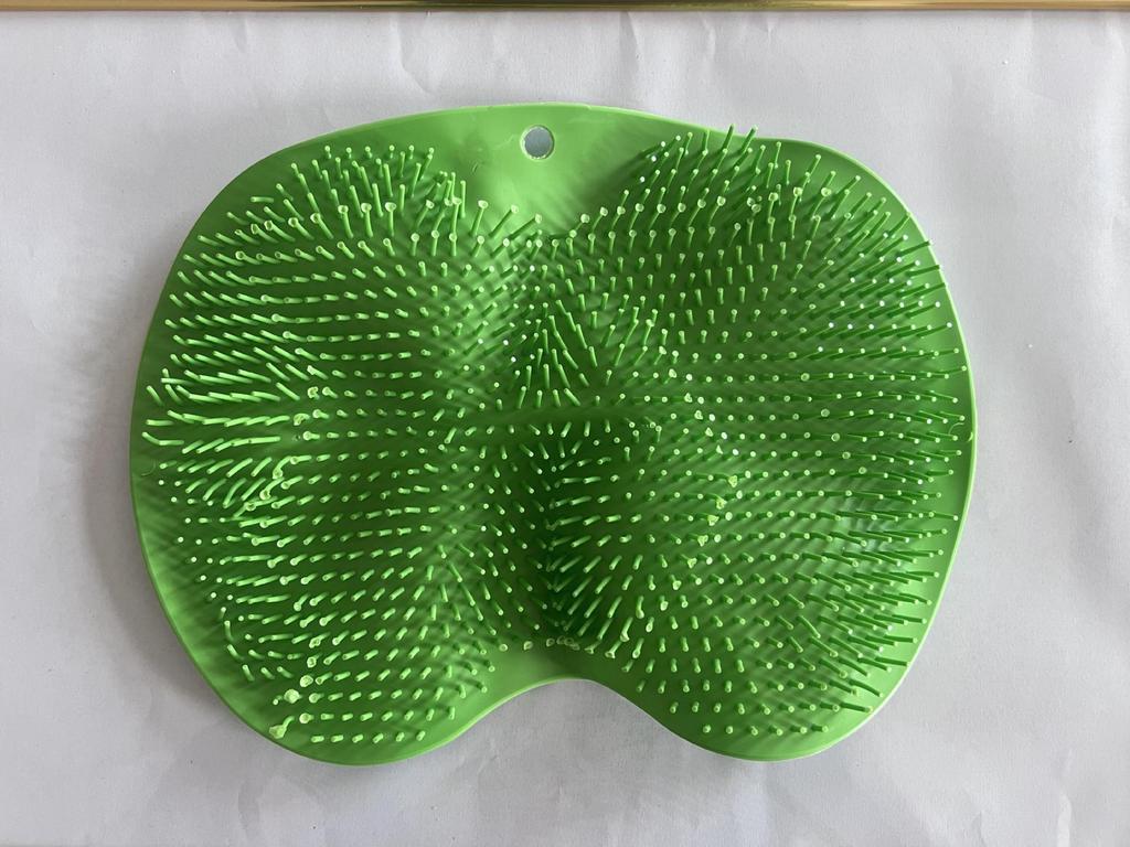 Многофункциональный нескользящий коврик для ванной с функцией чистки ног и спины, удаления омертвевшей кожи и большими присосками