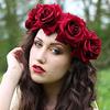 Hair Accessories Hair Wreaths Wedding Headwear Floral Crown Rose Flower Headbands Hair Garland