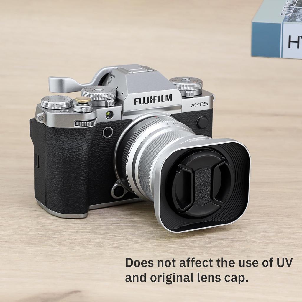 Металлическая бленда Haoge Bayonet Square для объектива Fujifilm Fujinon XF 50mm F2 R WR LH-X50W X-Pro3 X-T5 X-T3 X-T50 X-T30 X-E4 X-M5 X-A20 X-E3 X-H2