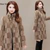 Высококачественная длинная стильная женская шуба из Дании из норки и искусственного меха, теплая и толстая зимняя куртка для мамы