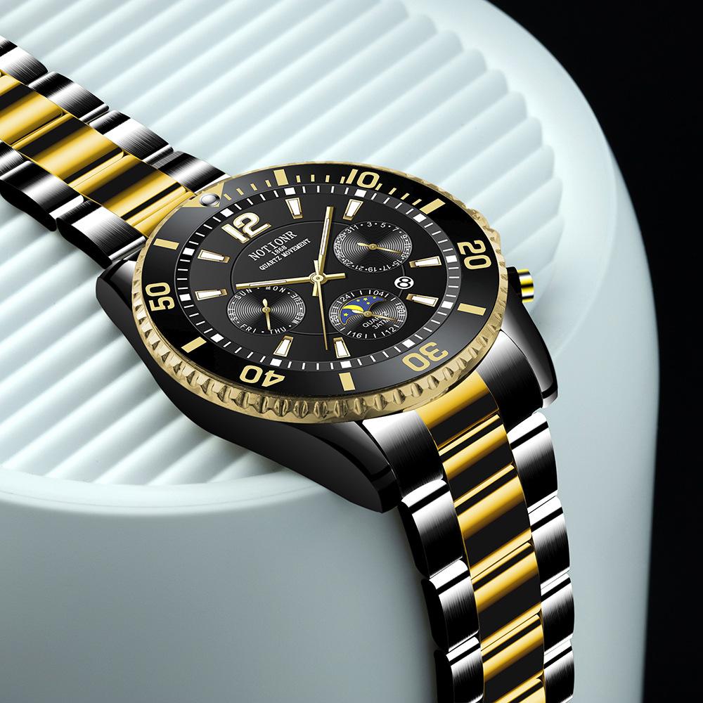 Men's Fashion watches Classic Quartz watch Fashion Business Sports Men's watch Stainless Steel watch Men's steel strap watch