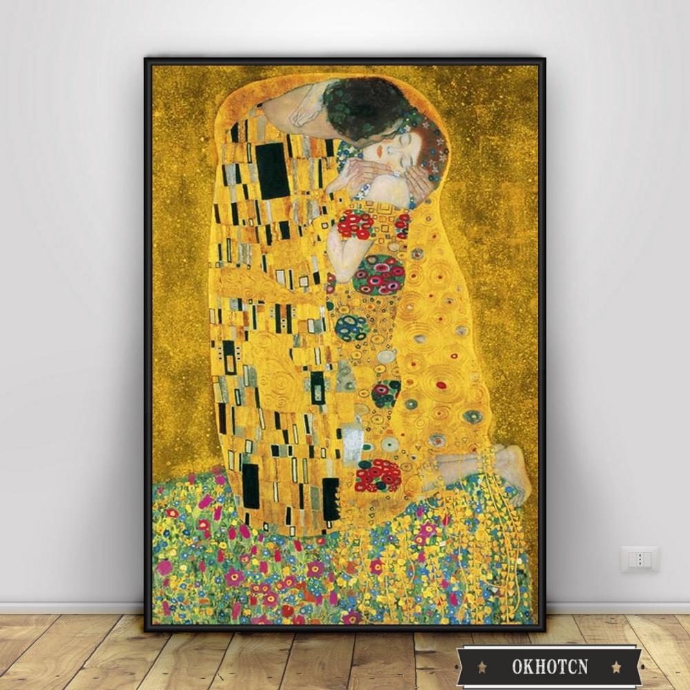 Retro Famous Gustav Klimt Posters and Prints Canvas Painting Modern Home Decoration Wall Art Picture for Interior Living Room No Frame