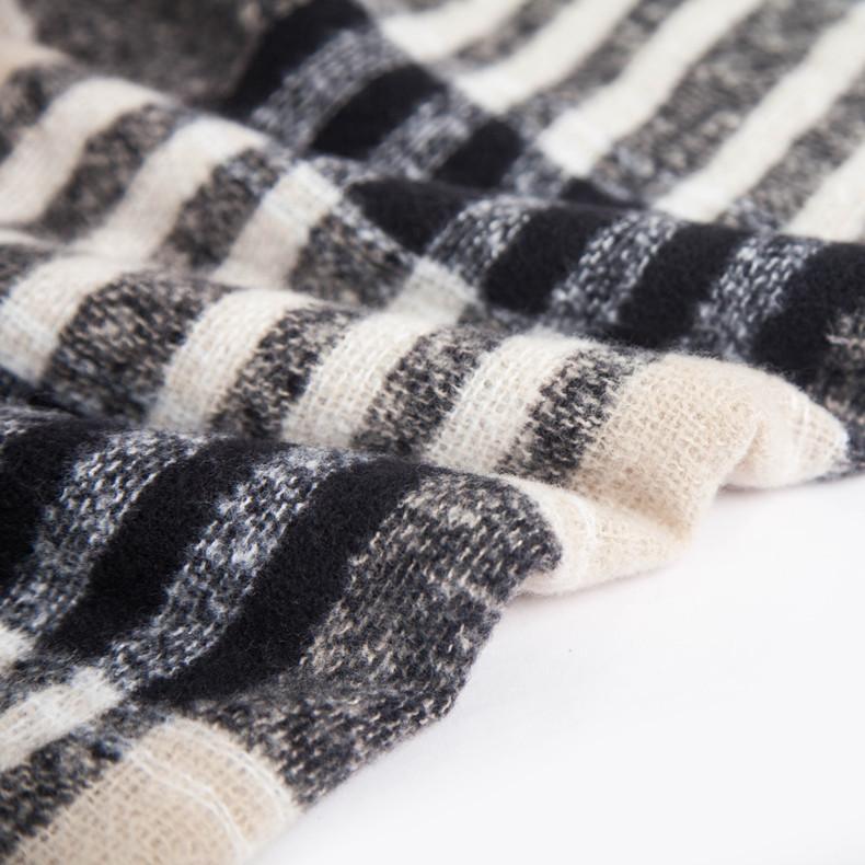 Осень и зима новый круглый шарф полиэстер с шипами шерсть двусторонний квадратный шарф в клетку женский шарф шаль