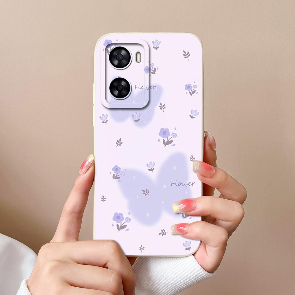 For Oppo A57 A57S A57E Case Cute Cartoon Soft Liquid Silicone Back Cover For Oppo A 57 4G 5G Full Protection Shockproof Bumper