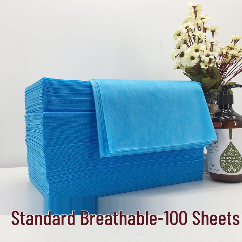 100 Disposable Non-Woven Bed Sheets 80x180 - Breathable Massage & Beauty Salon Use