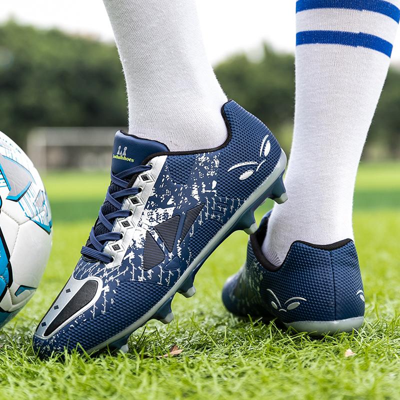 32-45 мужские/женские низкие кроссовки с длинными шипами, футбольные бутсы с искусственной травой, детские кроссовки с шипами, кроссовки для бега