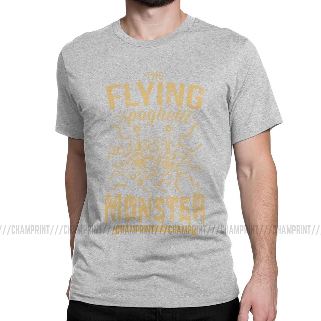 The Flying Spaghetti Monster T Shirt Men Funny T Shirt Round Neck Flying Spaghetti Monsterism Pastafarianism
