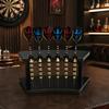 Wall Mounted Dart Rack Holder Stand with 6 Slot Durable Acrylic Organizer Compact Professional Display Rack for Game Room Storage And Organization