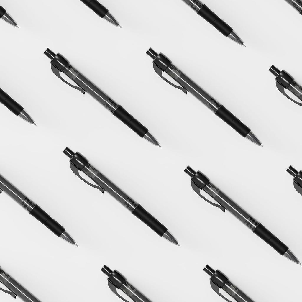 Ручки deegtran Оптом, 30 шт. Непротекающие черные шариковые ручки с мягким захватом, Оптовая продажа выдвижных шариковых ручек для офиса и школы, Средний стержень, Плавное письмо