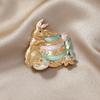 Mute Gold Zodiac Rabbit Brooch Retro Animal Pin Cute Schoolgirl Bag Buckle Accessories