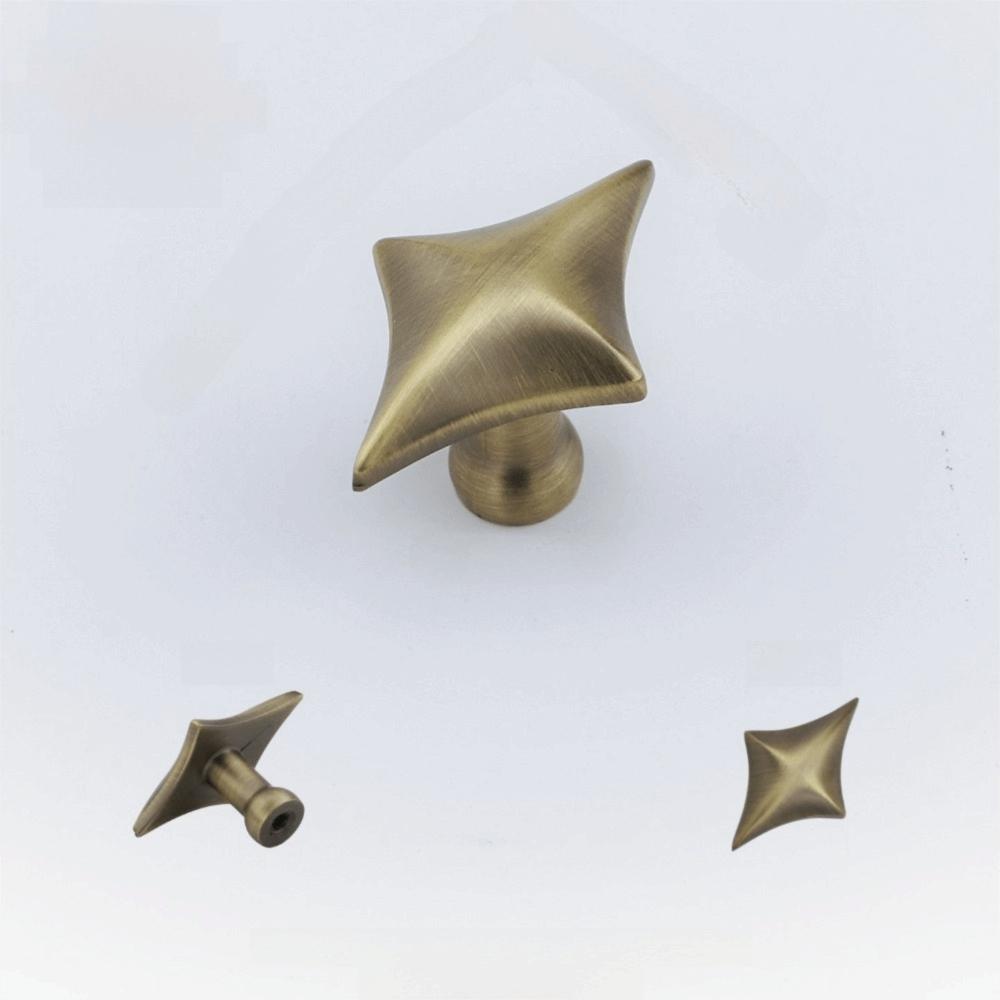 Zinc Zinc Zinc Alloy Cabinet Knobs Four Point Star Furniture Handles Storage Drawers