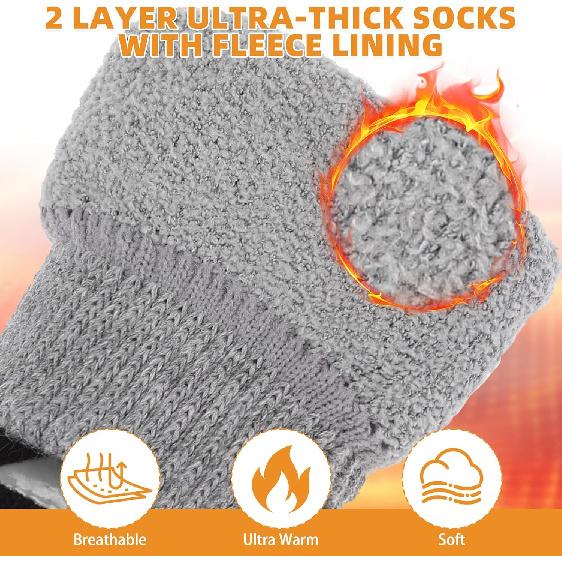 KOOLTAIL Dog Socks to Prevent Licking Paws, Dog Christmas Outfit Shoes for Winter Snow Pavement, Warm Fleece Pet Boots & Paw Protector for Hardwood
