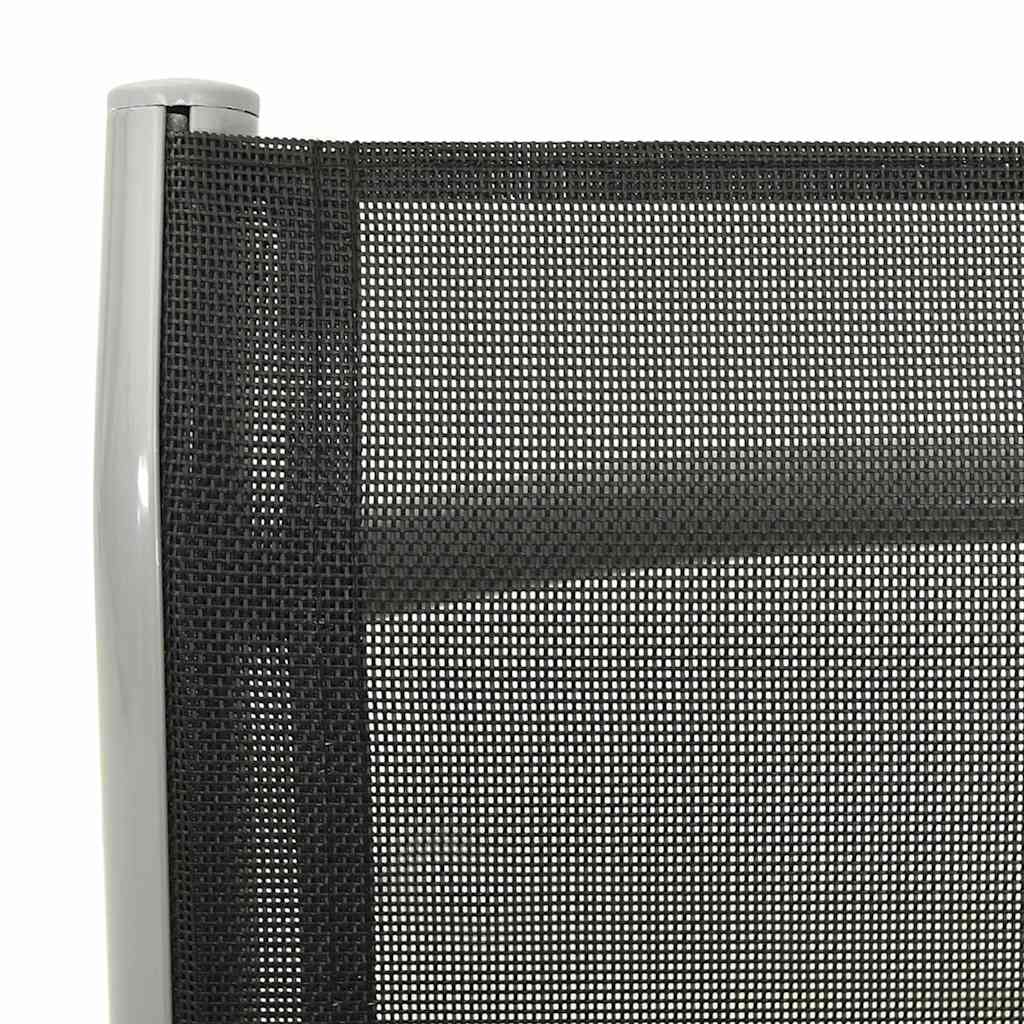 Garden Loungers 2 Pcs. Textilene and Aluminum Silver