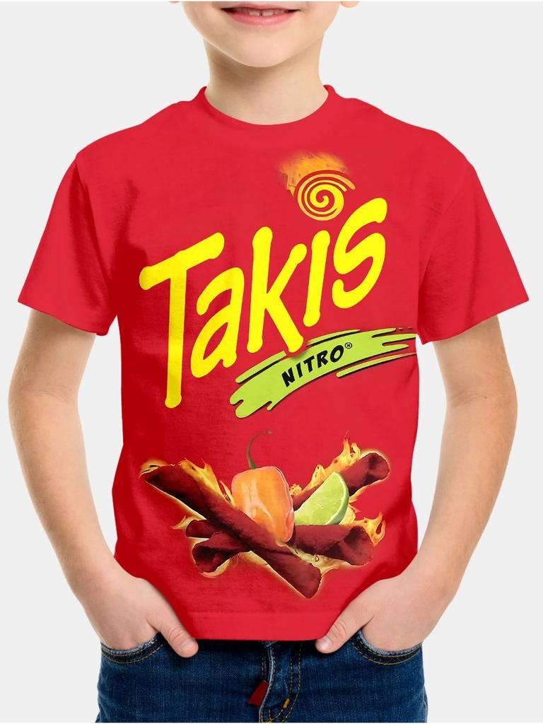 Модная детская футболка с 3D-печатью, круглый вырез, короткий рукав, для мальчиков и девочек, повседневные топы для детей