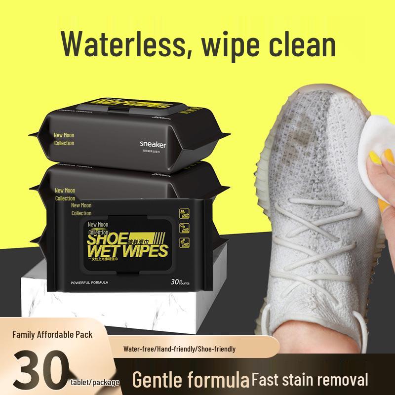 Disposable Shoe Cleaning Wipes with Gentle Formula for Quick Stain Removal - No Wash Needed