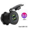 Car Charger Adapter QC 3.0 Quick Charger 3.0 Fast Charging Adapter Dual USB Charger 12V Fast Charging Adapter