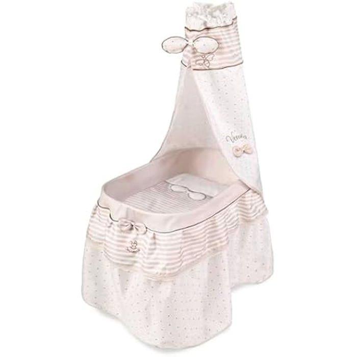 Moisés - DE CUEVAS TOYS - Vérone - Blanc et Beige - 100 cm - Roues spéciales