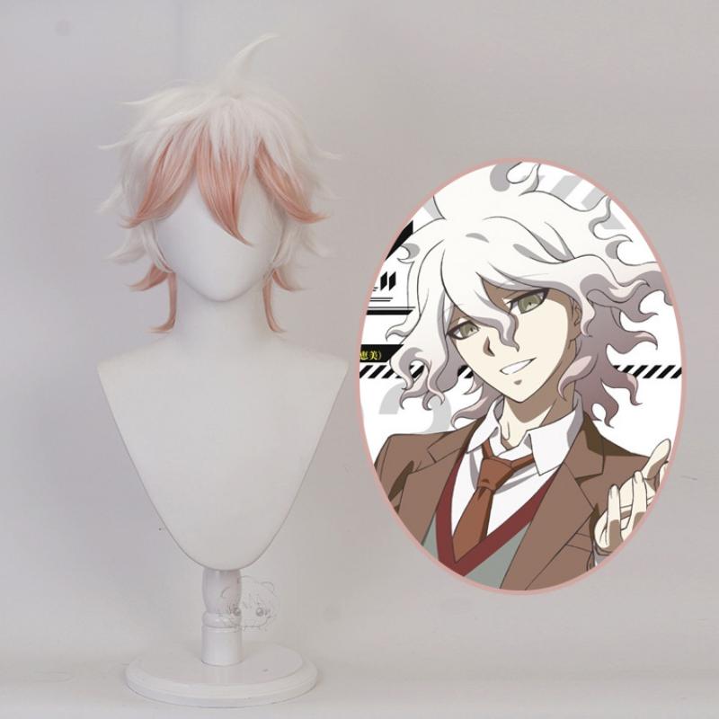 Аниме Danganronpa Komaeda Nagito Косплей Хэллоуин для нейтрального парика Одежда для ролевых игр Вечеринка Униформа Куртка Футболка Костюм Костюмы