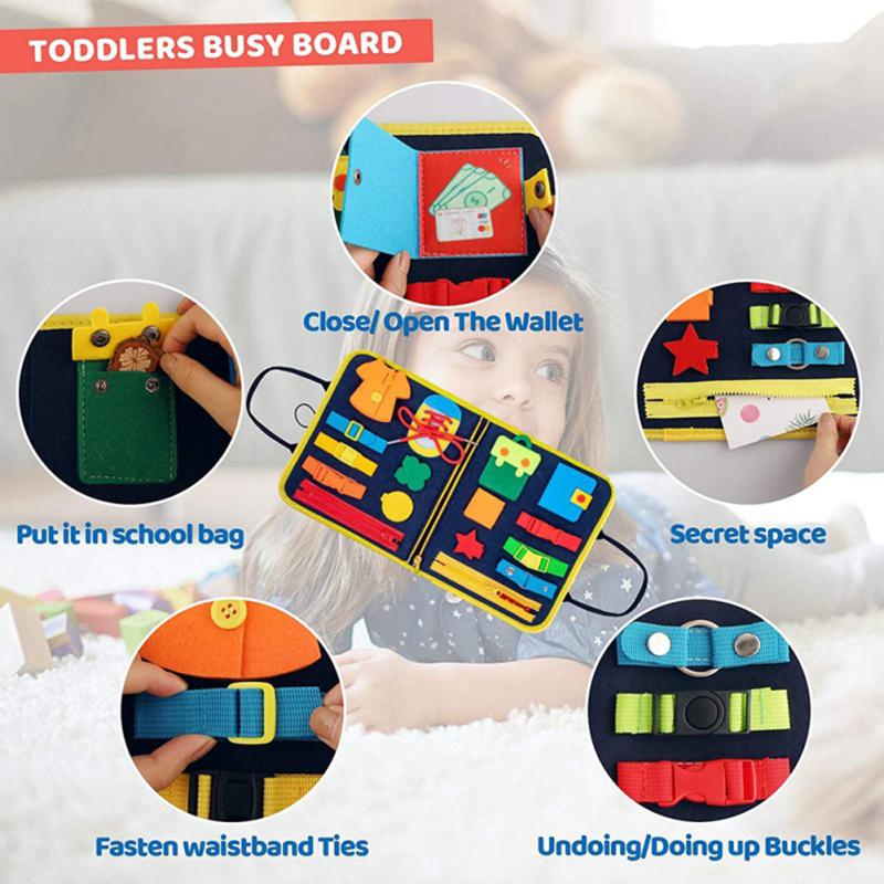 Toddler Busy Board Toys For Preschool Learning Sensory Early Educational Travel Toys Gifts For Boys