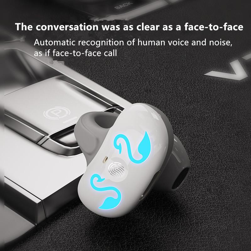 VAORLO Беспроводные наушники с прохладным дышащим светом, зажим для ушей, безболезненное ношение наушников, Bluetooth 5.3-гарнитура с HD-микрофоном для всех смартфонов