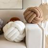 Sofa Cushion Home Decor Plush Waist Protective Cushion Knotted Ball Throw Pillow Backrest