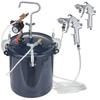 Spray Paint Pressure Pot Tank, 10L/2.5gal Air Paint Pressure Pot, 1.5mm+4mm Two Nozzles Two Spray Paint Guns for Industry Home Decor Architecture
