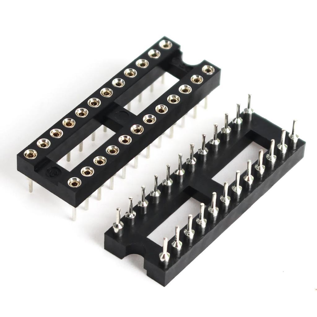 10PCS Round IC Socket 6Pin 8Pin 14Pin 16Pin 18Pin 20Pin 24Pin 28Pin DIP Socket Chips Base DIP IC Sockets Adaptor