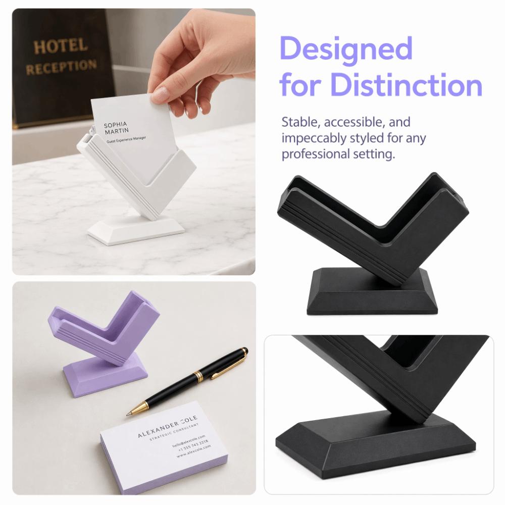 Solid Structure Business Card Holder Desktop Placement Card Display Rack Business