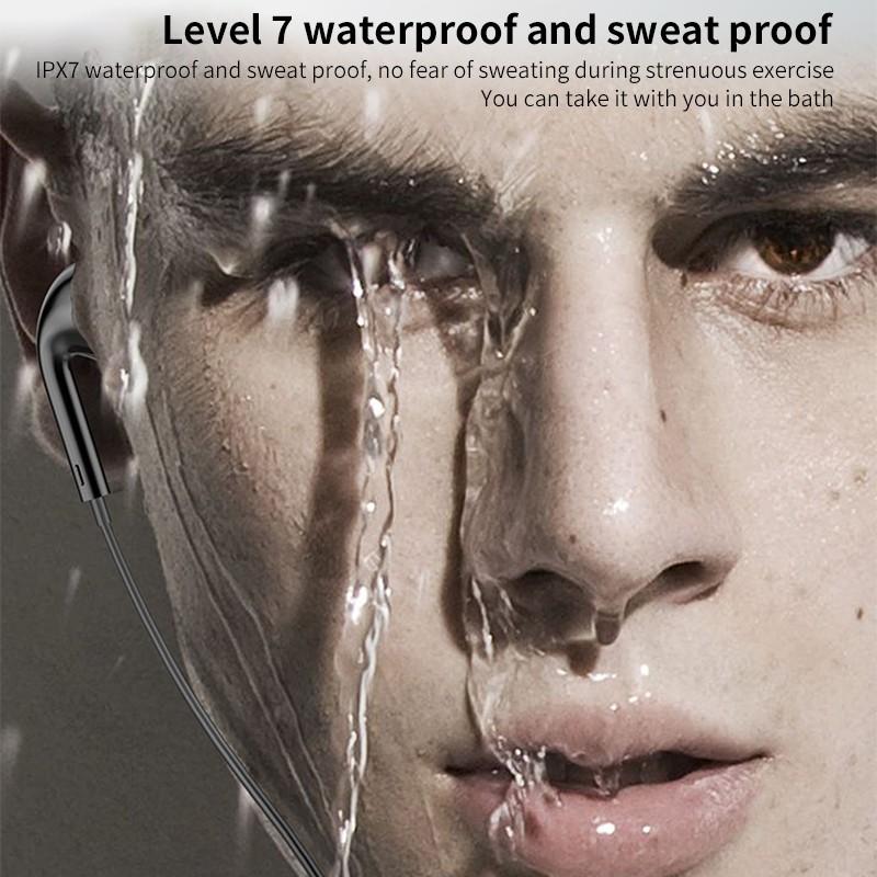 Bluetooth наушники с шейным ремешком, стерео беспроводные наушники-вкладыши, магнитные спортивные наушники с микрофоном для смартфона