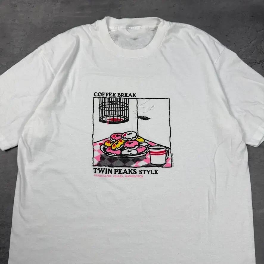 Collection Coffee Break Twin Peaks 90s Short Sleeve S to 5XL Basic T-shirt M494 Unisex T-Shirt