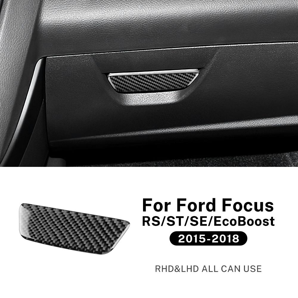 Real Soft Carbon Fiber Sticker For Ford Focus SE RS ST Ecoboost 2012 2013-2015 2016 2017 2018 LHD RHD Car Passenger Glove Box
