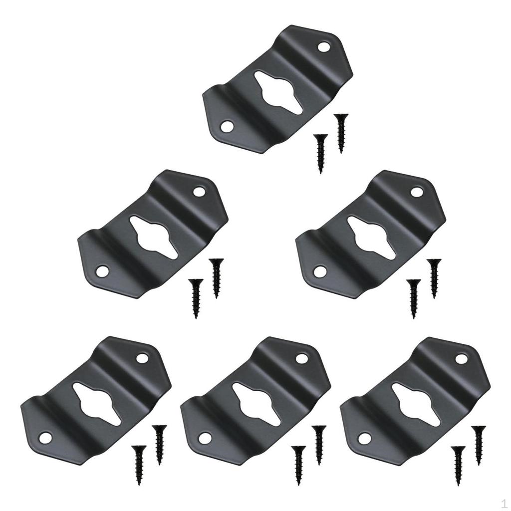 6 Pieces Speaker Wall Hanger Plate Bracket Connectors Accessory Universal for Clocks, Cooker Hoods
