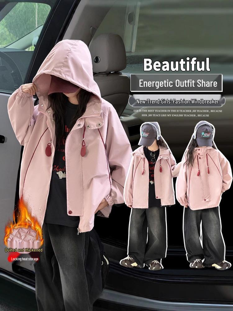Трендовая ветровка для девочек 2025 - Стильная осенне-зимняя верхняя одежда для учениц средней школы