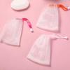 Gentle Facial Cleansing Net For Soap Bars Creates Rich Lather Quickly Soft PE Mesh With Hanging Rope For Bathroom Storage
