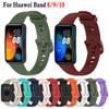 Силиконовый ремешок для Huawei Band 8 9 10 Спортивный дышащий ремешок для часов Замена браслета на запястье для Huawei Band 9 8 Аксессуары