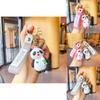 Adorable Panda Keychain Plush Doll Cute Silicone Car Key Ring Bag Charm