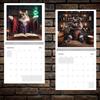 Original Illustrations Cartoon Cat Calendar Medieval Hanging Wall Calendary  Family Office Supplies