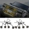 Для Toyota Land Cruiser Prado J250 LC250 2024-2025 Передняя решетка Светодиодная подсветка Янтарный свет 8 шт Автоаксессуары (Верхний+Нижний)