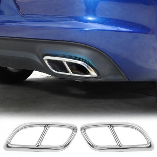 2X Rear Exhaust Tail Muffler Decor Cover Trim For Dodge Charger 2015+ Stainless