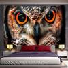 Гобелен с совой, львом, психоделической сценой, гобелен в стиле арт-деко, хиппи, декор в стиле бохо, эстетика спальни, настенный домашний декор