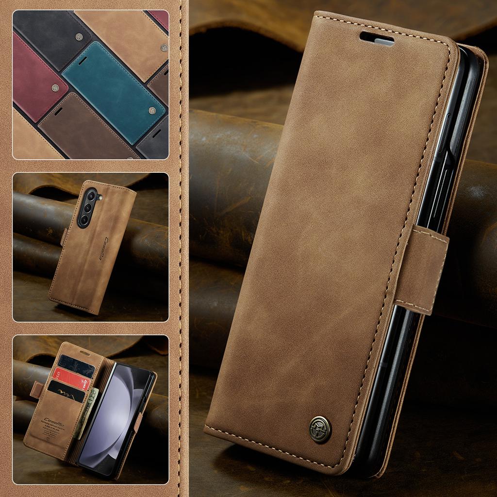 Business Full Body Leather Case for Samsung Galaxy Z Fold 5 Fold5 Fold4 Fold 4 Zfold5 5G Cell Phone Accessories Card Slot Bag