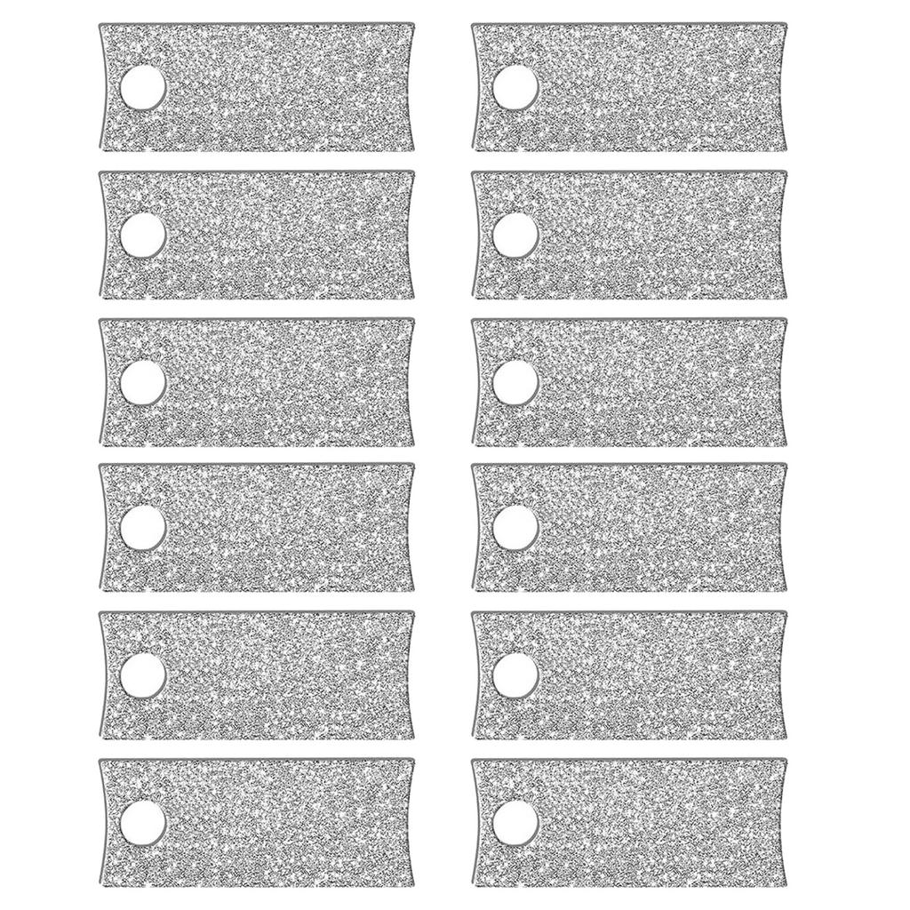 Упаковка из 12 привлекательных этикеток на крышку, акриловые наклейки, пустая табличка на чашку, акриловые декоративные листы, акриловый материал для чашки