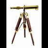 Telescope With Wooden Tripod Stand Maritime Nautical Vintage Desk Décor