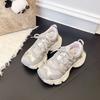 Mesh Breathable Trend Thick-soled Dad Shoes Women's 2025 Summer New Comfortable Niche Design Street Style Sports Shoes