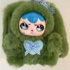 Kawaii Bow Rabbit Ear Plush Keychain Adorable Soft Fluffy Backpack Hanging Keyring Sweet Gift for Girls Women Friends