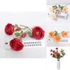 Handmade Silk Rose Six Head Artificial Flower For Party Venue Hotel Home Interior Decor